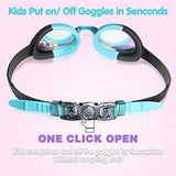 Keary Kids Swim Goggles for Toddler Kids Youth(3-12),Anti-Fog Waterproof Anti-UV Clear Vision Water Pool Goggles