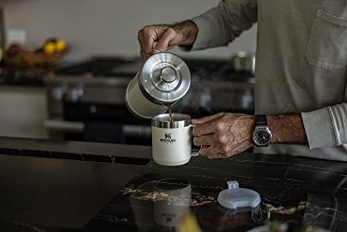 Stanley Stay-Hot Camp Mug 12 oz & 24 oz | Press Fit Drink Through Lid | Cup for Coffee, Tea and Drinks | Insulated Stainless Steel Coffee Mug | BPA-Free