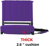 SPORT BEATS Stadium Seats with Back Support Bleacher Chairs with Back and Cushion Thick Padded Bleacher Seats Includes Shoulder Strap