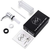 GAGALIFE Built in Sink Soap Dispenser or Lotion Dispenser for Kitchen Sink, Chrome ABS Pump Head, with 17 Ounce Large PET Soap Bottle