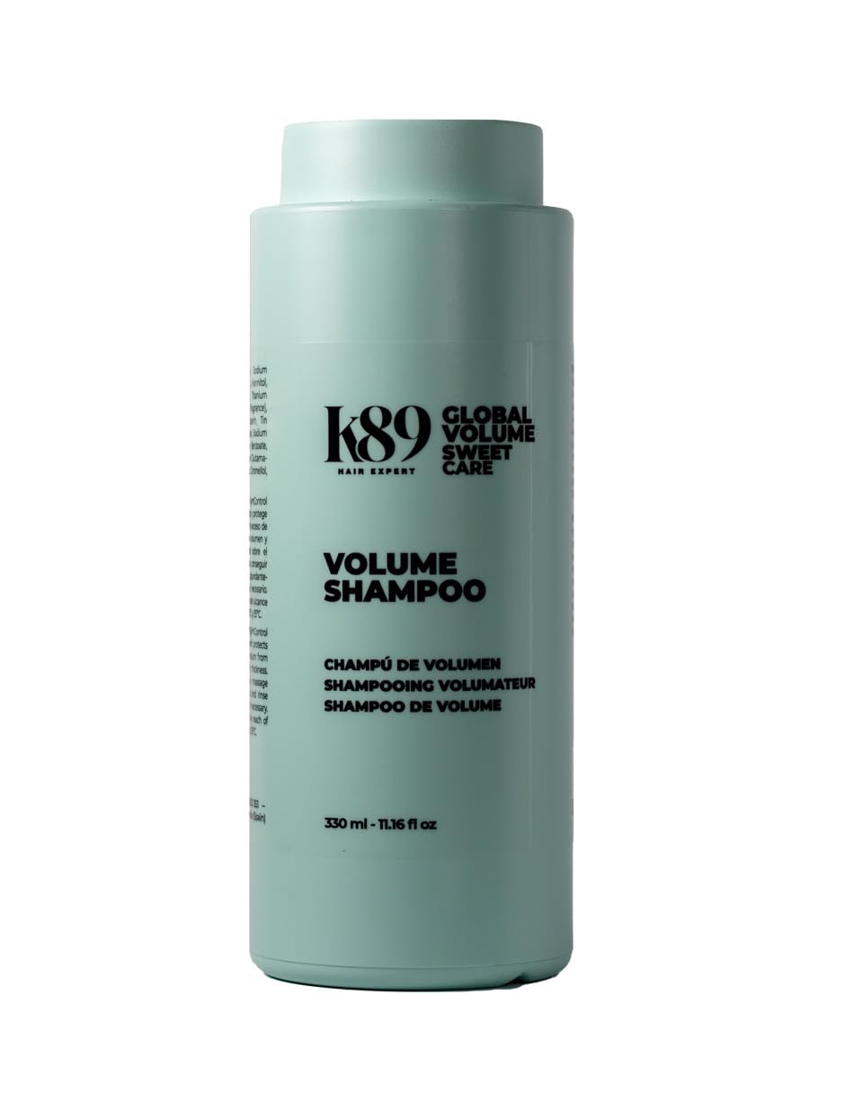 k89 HAIR EXPERT - Sweet Care Global Volume Shampoo/Shampoo para cabello graso/aporta volumen/Con SymControl Scalp / 330ml