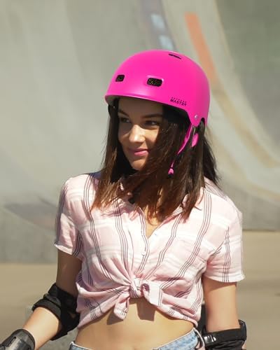 OutdoorMaster Skateboard Cycling Helmet - Two Removable Liners Ventilation Multi-Sport Scooter Roller Skate Inline Skating Rollerblading for Kids, Youth & Adults