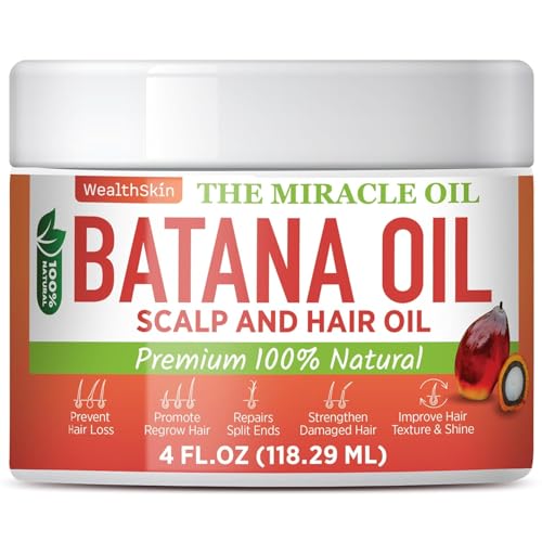Batana Oil for Hair Growth: 100% Pure & Organic Raw Botana Oil from Honduras – Natural Hair & Scalp Care for Thicker, Stronger Hair – Best for Men & Women - 4 FL OZ