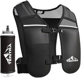 Running Phone Holder Vest with 500ml/17oz Running Water Bottle | Waterproof Phone Pouch Reflective Vest | 8 Pockets, Lightweight Hydration | Accessories for Men & Women