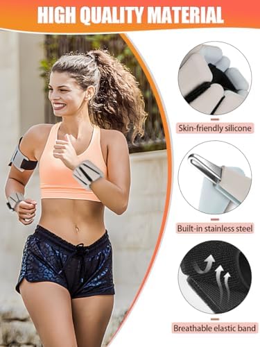 Wrist Ankle Weights Set of 2(1 lb/2 lbs Each) Adjustable Weights Training Intensity for Strength Training Walking Running Yoga Pilates Jogging for Women Men