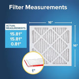Filtrete 16x16x1 AC Furnace Air Filter, MERV 11, MPR 1000, Micro Allergen Defense, 3-Month Pleated 1-Inch Electrostatic Air Cleaning Filter, 4-Pack (Actual Size 15.81 x 15.81 x 0.81 in)