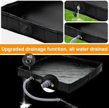 Upgraded Portable Shower Pan 41" x 41" x 5" with Mesh Storage Bag, Foldable Camping Shower Base & Floor with Detachable Drain Pipe Ideal for Camping, RV, Outdoor, Indoor and Portable Shower Stall