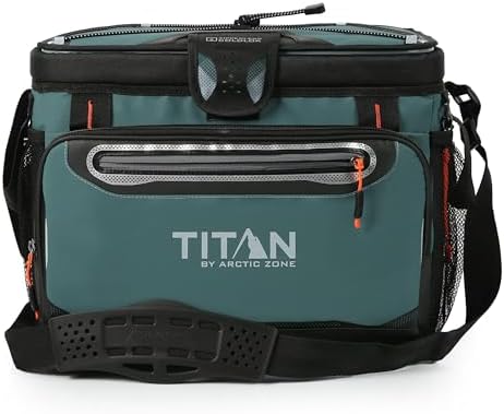 Arctic Zone Titan Deep Freeze Cooler - Zipperless Hardbody Cooler - Small & Large Capacity- Beach & Camping Cooler - Deep Freeze Insulation, HardBody Liner, and SmartShelf