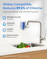 Waterdrop NSF Certified Water Filter, Replacement for All PUR®, PUR®PLUS Faucet Filtration Systems, Pur® RF-9999® Faucet Water Filter (6 Count), Model No.: WD-C08A