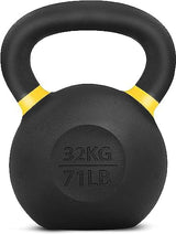 Yes4All Powder Coated Cast Iron Kettlebell Strength Training Kettlebells Weight Set for Full Body Workout, Home Gym