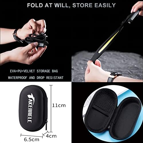 Headlamp, Rechargeable LED Headlamp with Motion Sensor, Up to 1200 lumens and 10 Hours Runtime, 10 Clips and 2 Cases, Waterproof Camping Gear for Hiking, Fishing, Cycling, Repairing