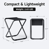 YSSOA Folding Camping Stool, Portable Collapsible Camp Stool, Folding Foot Rest for Lightweight Compact Chair, Foldable Footstool Ottoman for Outdoor Hiking Backpacking Fishing Picnic Barbecue BBQ