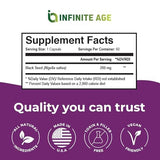 Infinite Age Dry Organic Black Seed Oil Extract Capsules, 60 Count - Nigella Sativa Immune Booster for Optimal Skin, Hair, Memory, Focus, Brain Health and Immunity - Thymoquinone Supplement