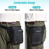 HUANLANG Drop Leg Bag for Men Women Motorcycle Leg Bags Tactical Fanny Pack Outdoor Waterproof Thigh Bag with Leg Strap Removable Leg Harness Bag for Hiking Climbing Cycling Fishing Riding Travel