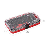Amazon Basics Magnetic Ratcheting Wrench and Electronics Precision Screwdriver Tool Set, 73-Piece, with Carry Case for Household Repair, Small Jobs, Eyeglasses, Black/Red/Silver