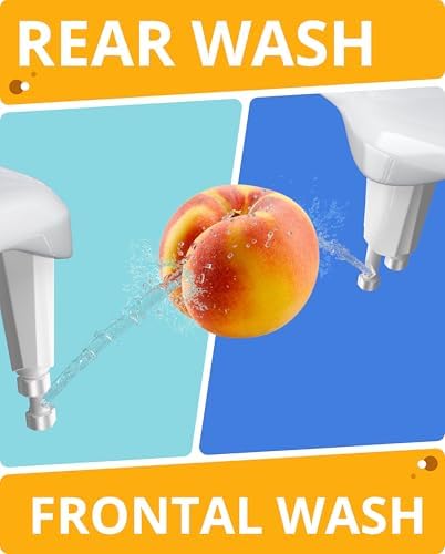 Clear Rear Bidet Attachment for Toilet - Self-Cleaning Dual Nozzle Bidet Toilet Seat with Adjustable Water Pressure - Easy Installation - Hygienic Toilet Accessories