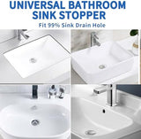 Bathroom Sink Drain Strainer, Pop-Up Bathroom Sink Stopper with Removable Stainless Steel Hair Catcher Basket, Universal Fit for US Bathroom Sinks, Bathtubs, Showers & Floor Drains (4 Pack)