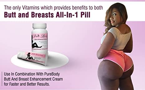 #1 Butt Enhancer and Breast Enhancer Vitamins – Butt Growth & Breast Enhancement Pills for Slim Waist, Bigger Butt & Bigger Breast – PureBody Vitamins All-in-1 BBL Pills for Fast Booty & Breast Growth