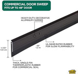 M-D Building Products 69609 All-Season Door Sweep, Heavy Duty Aluminum, Ideal for Residential & Commercial Use, Easy Installation with Heavy Rubber Seal, Ensure Comfort and Security (48 Inch, Bronze)