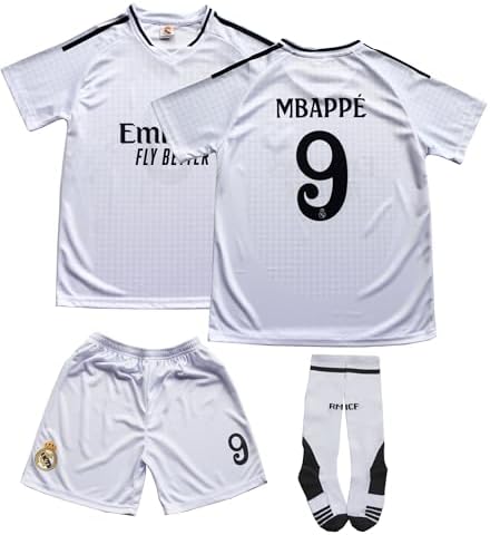 2023/2024 Home #10 Football Soccer Kids Jersey Shorts Socks Set Youth Sizes