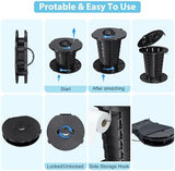 Upgrade Retractable Portable Toilet, Camping Toilet with 8 Gallon Bags for Adults Kids, Height Adjustable Foldable Travel Toilets Portable Potty, Perfect for Outdoor Emergency Use