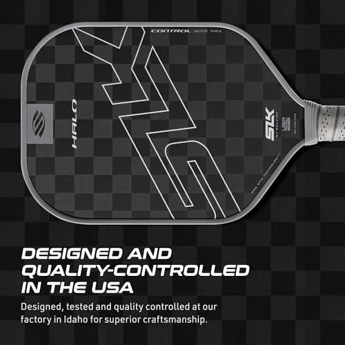 Selkirk Sport SLK Halo Raw Carbon Fiber Pickleball Paddle | Designed in The USA | Choose from The T700 Raw Carbon Fiber Power, The 18k Ultraweave Control, or The Kevlar Linkweave Thermoformed Pro