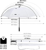 G4Free 47/54/62/68 Inch Automatic Open Golf Umbrella Oversize Extra Large Double Canopy Vented Windproof Waterproof Stick Umbrellas