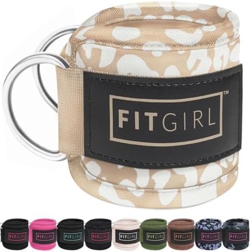 FITGIRL - Ankle Strap for Cable Exercise Machines, Work Out Cuff Attachment for Home & Gym, Glute Workouts - Kickbacks, Leg Extensions, Hip Abductors, for Exercise Machine Attachments