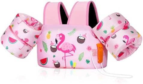 MoKo Toddler Swim Vest for Kids, 20-66 lbs, Arm Floaties with Adjustable Straps, Nylon Material, Swim Vest for Toddlers Learning to Swim