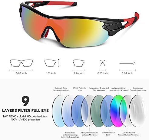 BEACOOL Polarized Sports Sunglasses for Men Women Youth Baseball Cycling Running Driving Fishing Golf Motorcycle TAC Glasses