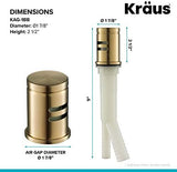 KRAUS Dishwasher Air Gap in Brushed Brass, KAG-1BB