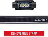 Coast WPH30R 1000 Lumen Waterproof Ultra Bright IP68 USB Rechargeable-Dual Power Headlamp, 5 Modes with Spot and Flood Beams, Blue/Black