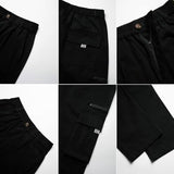 THWEI Mens Cargo Pants Casual Cotton Jogger Multi Pockets Outdoor Hiking Work Sweatpants
