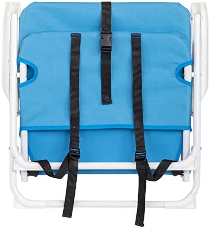 Outvita Lightweight Folding Beach Chair, Portable Arm Chair with High Strength Cleanable Fabric for Sand Camping Lawn Concert Travel Festival Blue,Heavy Duty Supports 220lbs