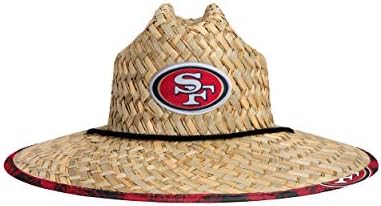 FOCO Men's NFL Team Logo Floral Lifeguard Beach Straw Sun Hat