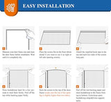 MAGZO Magnetic Screen Door Mesh 32'' x 80'', 2025 Model, Reversible Left Right Offset Opening, Polyester Material Scratch-Proof, Pet Friendly, Keep Open Straps, 52 Powerful Magnets, Easy Install, Grey