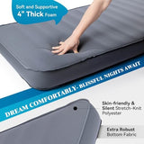 Hikenture 4 INCH Thick Self Inflating Sleeping Pad with 9.5 R Value, Comfort Plus Camping Mattress with Pump Sack, Inflatable Foam Insulated Camping Pad, Portable Camping Mat for 4-Season