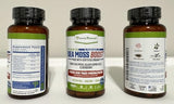 Power By Naturals Sea Moss Advanced with Black Seed Oil & Elderberry Capsules - Certified Organic Irish Sea Moss Capsules for Energy, Gut & Immune Support - Sea Moss Pills with (60+ Minerals) 60 Pills