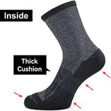 Socks Daze Merino Wool Cushioned Hiking Socks for Men Women, Warm Crew Walking & Boot Socks for Trekking, Work, Outdoor