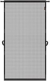 MAGZO Hanging Screen Door, Fits Door Size 34" x 82" (Curtain Size 36'' x 83''), Upgraded Fiberglass Mesh Net with Tension Rod&Hook&Loop (One Piece Can be Installed in 2 Ways), Weighted Bottom, Grey