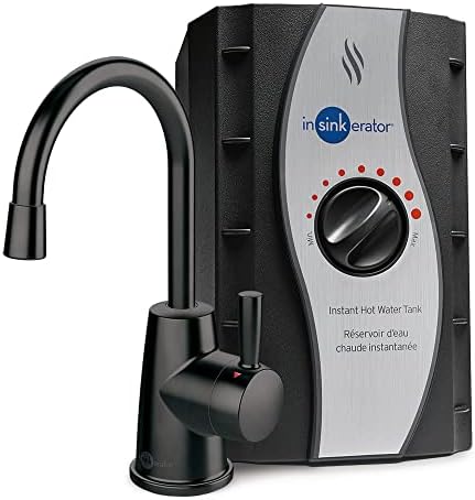 InSinkErator Stainless Steel Tank, H250MBLK-SS HOT250 System, Single-Handle Matte Black Faucet with 2/3-Gallon Instant Hot Water Dispenser