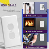 ENERLITES Jumbo Duplex Receptacle Outlet Wall Plate, Large Electrical Outlet Covers, Over-Size 1-Gang 5.5" x 3.5", Polycarbonate Thermoplastic, 8821O-W-20PCS, White (20 Pack)