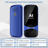 vormor Language Translator Device Two Way Instant Translator Device with 106 Language AI Voice Translator Support Online/Offline/Image/Recording Portable Translation Device with 2.4 HD Touch Screen
