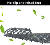 GUUKIN Sink Protectors for Kitchen Sink - 29"x 15.35" Silicone Kitchen Sink Mat Grid for Bottom of Farmhouse Stainless Steel Porcelain Sink with 3 Reserved Holes（Grey）