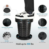 Upgrade Retractable Portable Toilet Travel Toilet Adjustable Height Camping Toilet Portable Potty for Adults Kids, Foldable Portable Toilet for Camping/Car