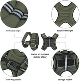 APEXUP Weighted Vest with 5lbs/10lbs/15lbs/20lbs/25lbs/30lbs Weights and Reflective Stripe, Weight Vest Men Women for Workout, Strength Training, Running