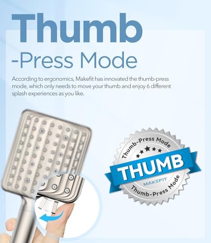 Filtered Shower Head - 6 Modes High Pressure Handheld Shower Head with Filter Mineral Beads, Detachable Handheld Showerhead Set with Stainless Steel Hose and Shower Arm Bracket (Brushed Nickel)