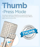 Filtered Shower Head - 6 Modes High Pressure Handheld Shower Head with Filter Mineral Beads, Detachable Handheld Showerhead Set with Stainless Steel Hose and Shower Arm Bracket (Brushed Nickel)