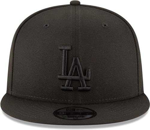 New Era MLB 9FIFTY Black Black Primary Logo Team Adjustable Snapback Hat Cap One Size Fits All