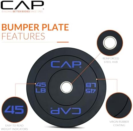 CAP Barbell Rubber Olympic Bumper Plate | Multiple Options/Colors